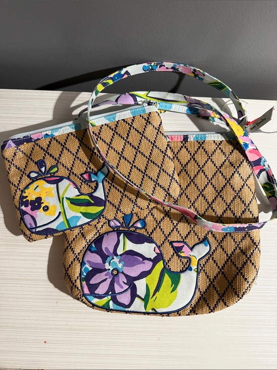 Vera Bradley Handbags - Vera Bradley Marian Floral beach crossbody bag w/whale appliqués& wristlet